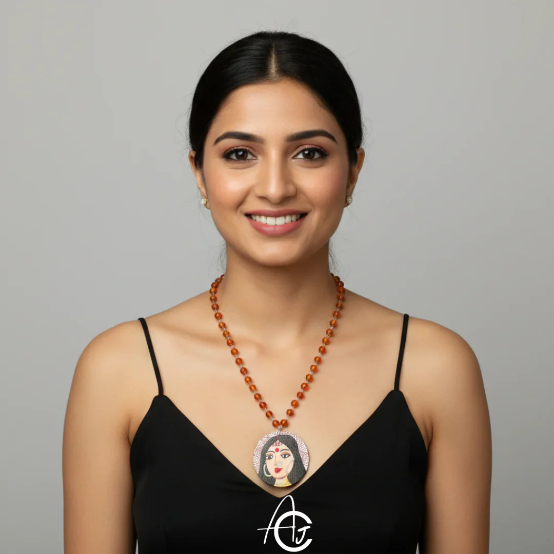 Statement Necklace, Handpainted : Handmade - Image 4