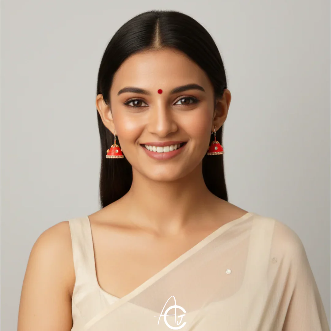 Statement  Jhumka : Handmade - Image 3