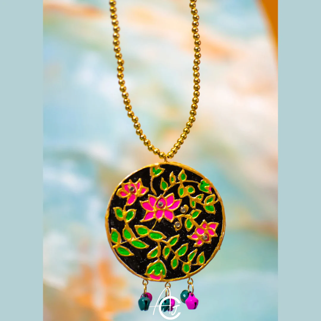 Statement Necklace, Handpainted : Handmade - Image 5