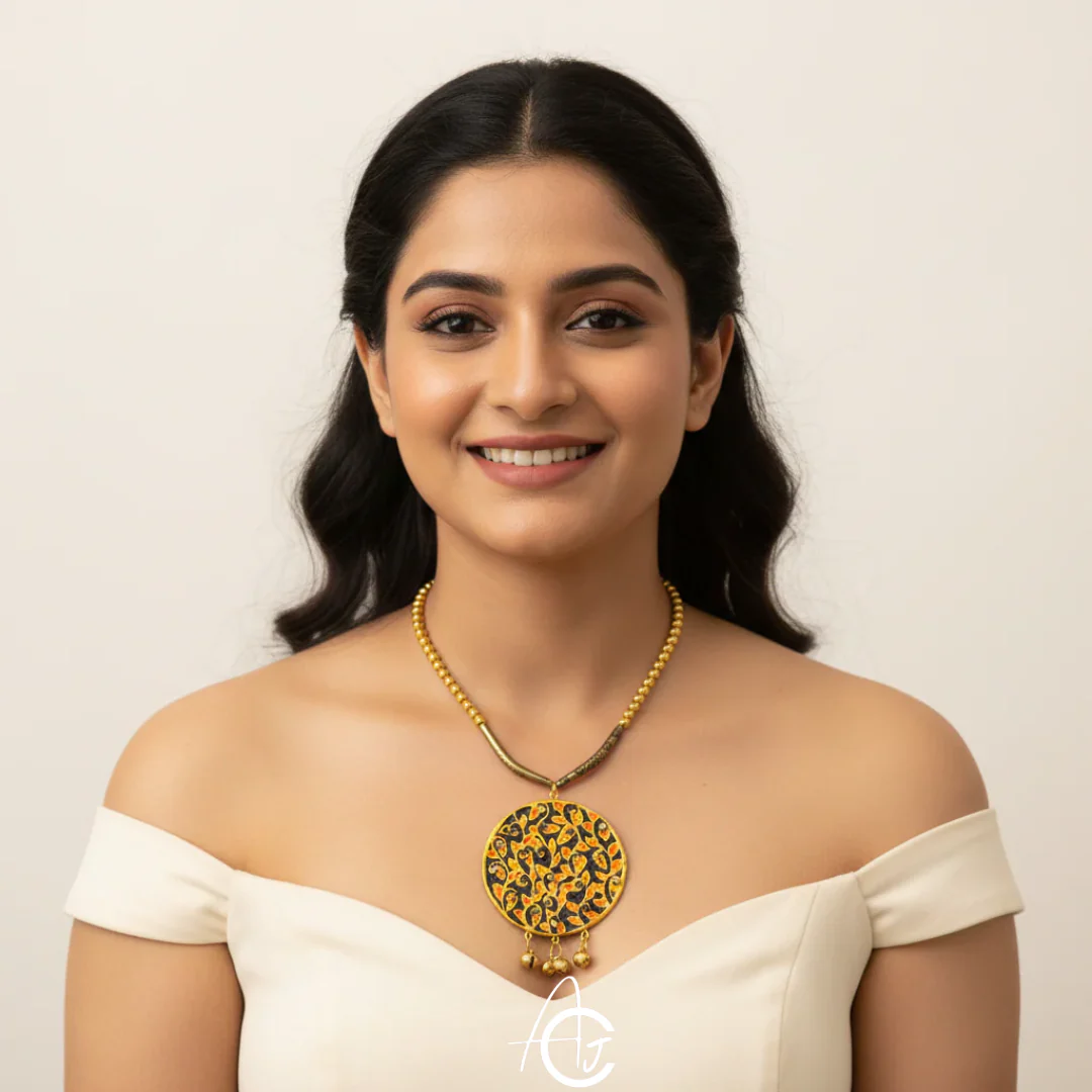 Statement Beauty Necklace, Handpainted : Handmade - Image 4