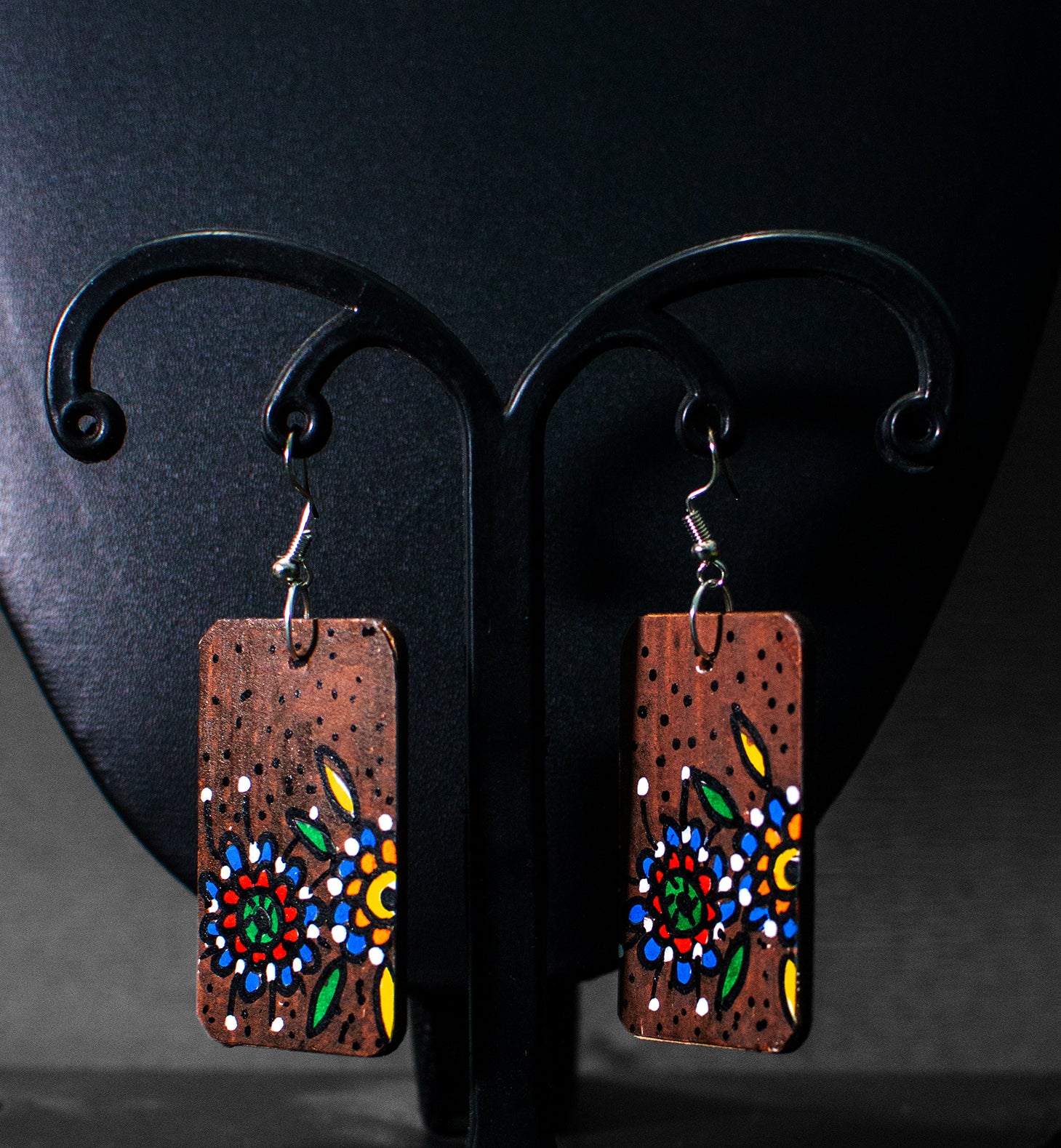 Statement  Necklace Set, Handpainted : Handmade - Image 5