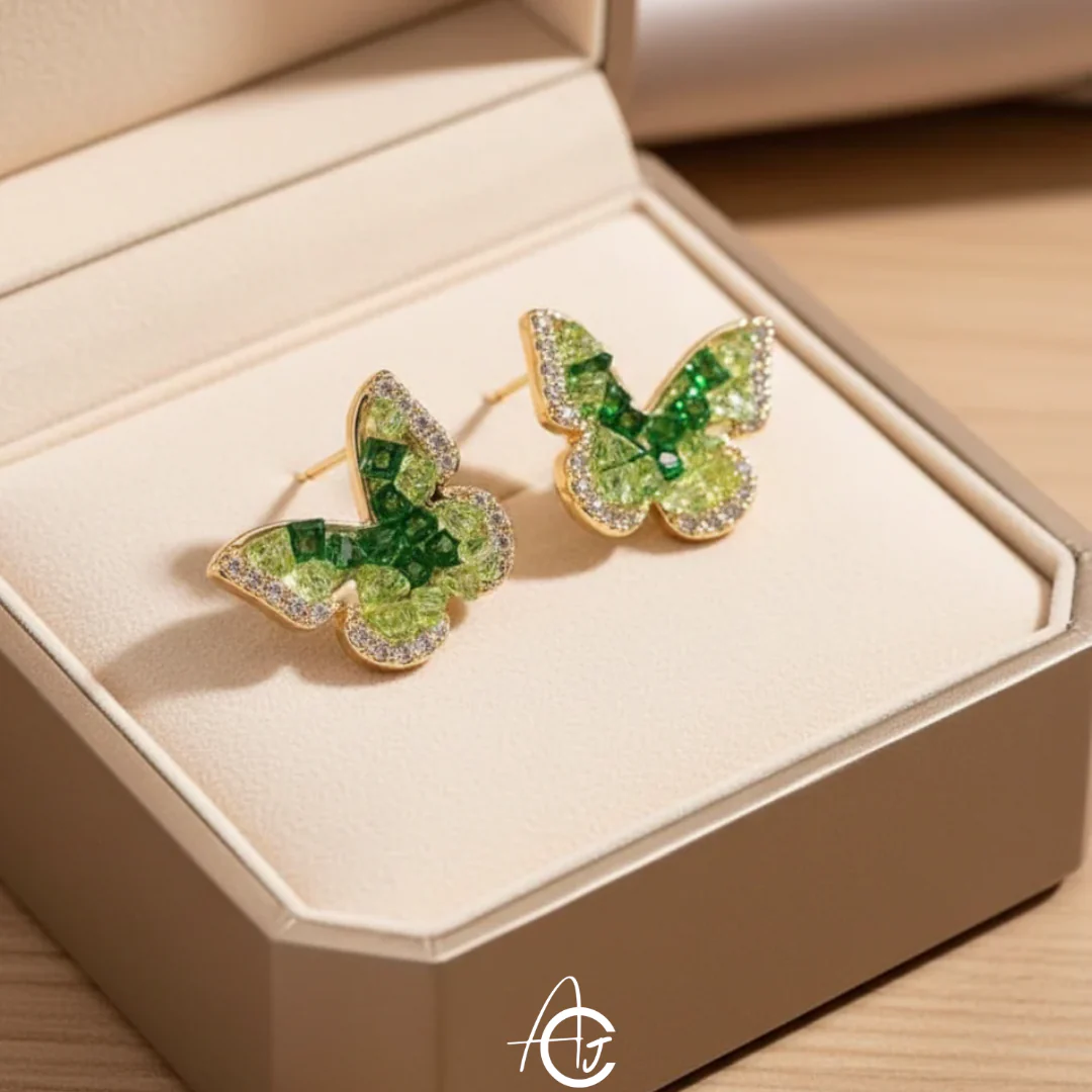 Butterfly Stud Earrings - Image 3