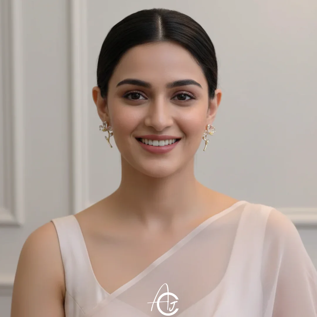 Crystal Flower Earrings - Image 4