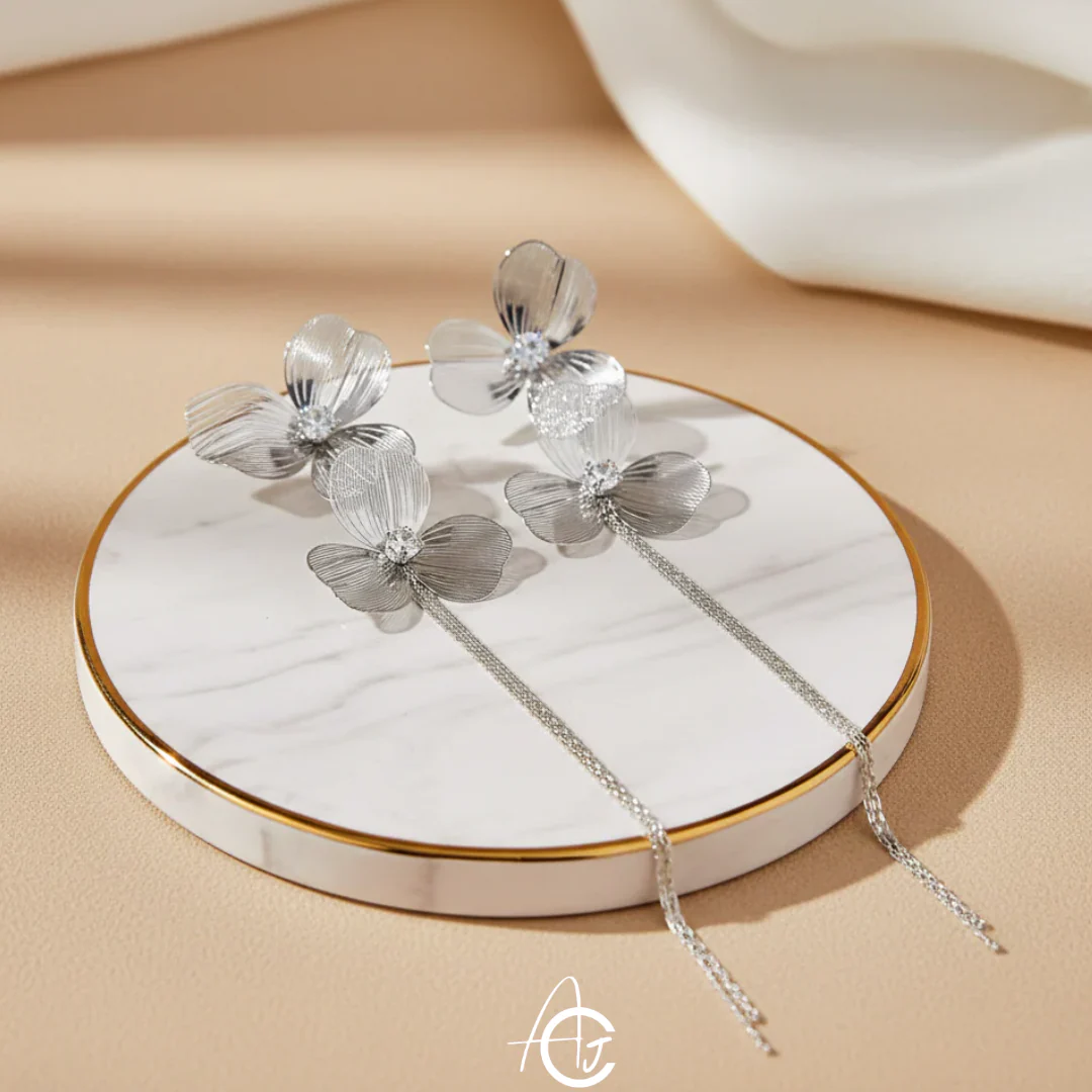 Daisy Long Chain Earrings - Image 5