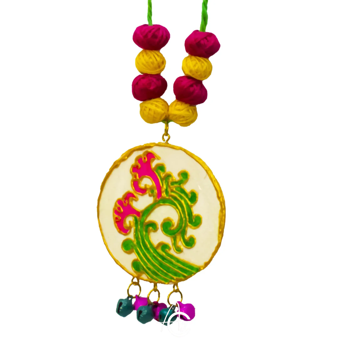 Statement Necklace, Handpainted : Handmade - Image 5