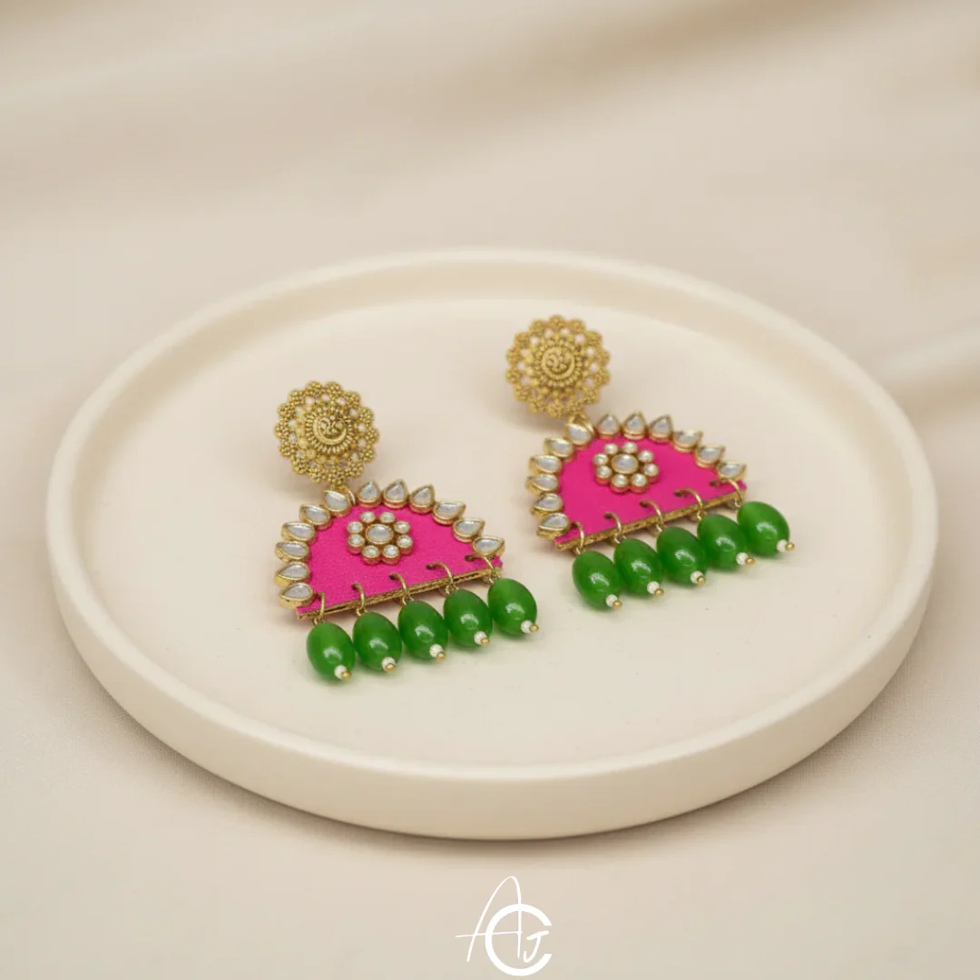 Statement Earrings, Handpainted : Handmade - Image 5