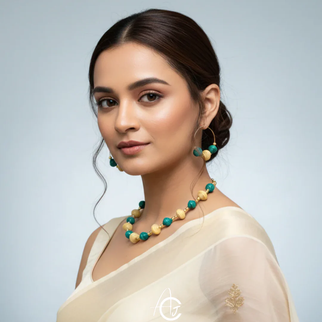 Beads necklace set : Handmade - Image 3