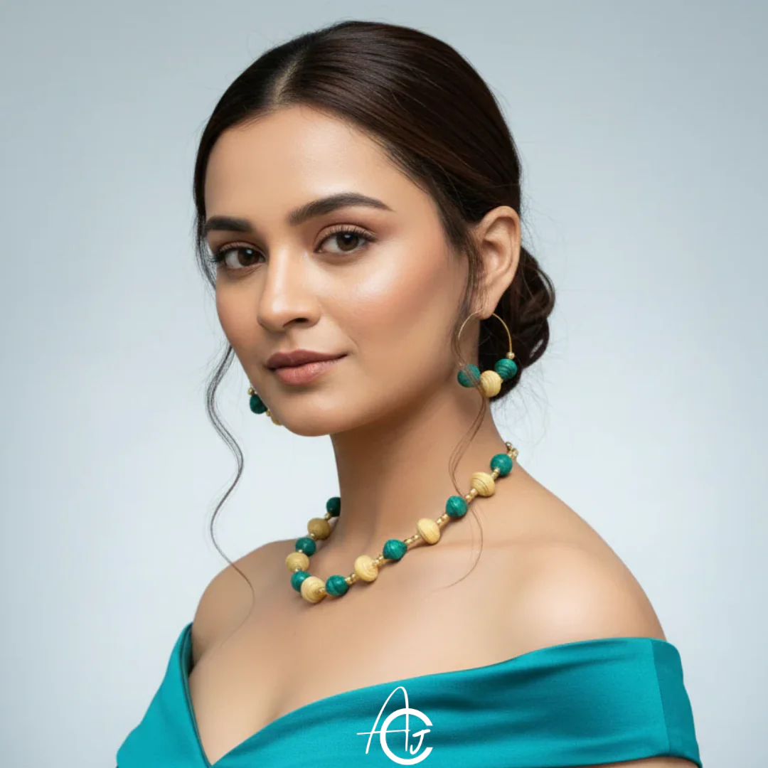 Beads necklace set : Handmade - Image 5