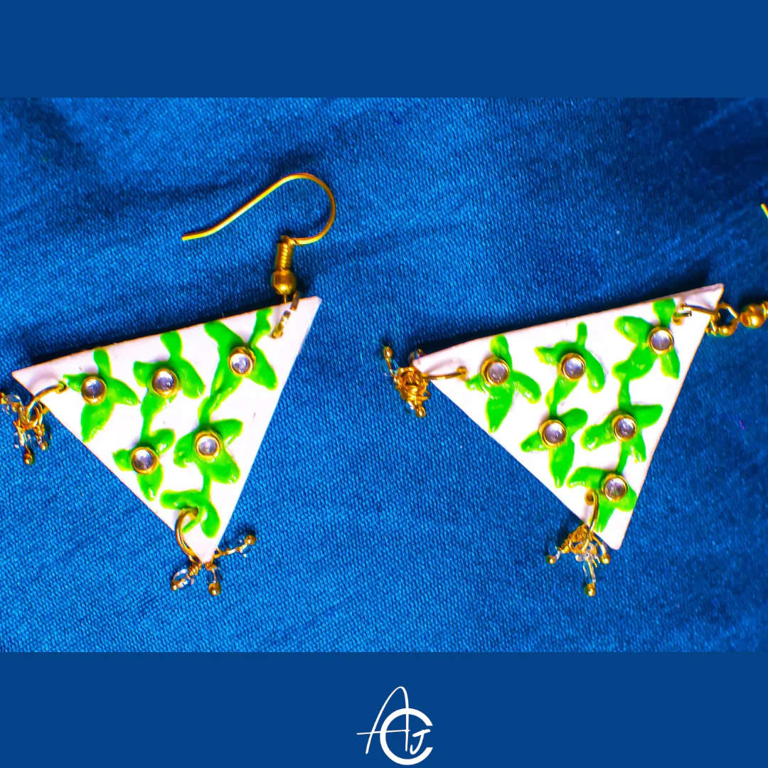 Statement  Necklace Set, Handpainted : Handmade - Image 5