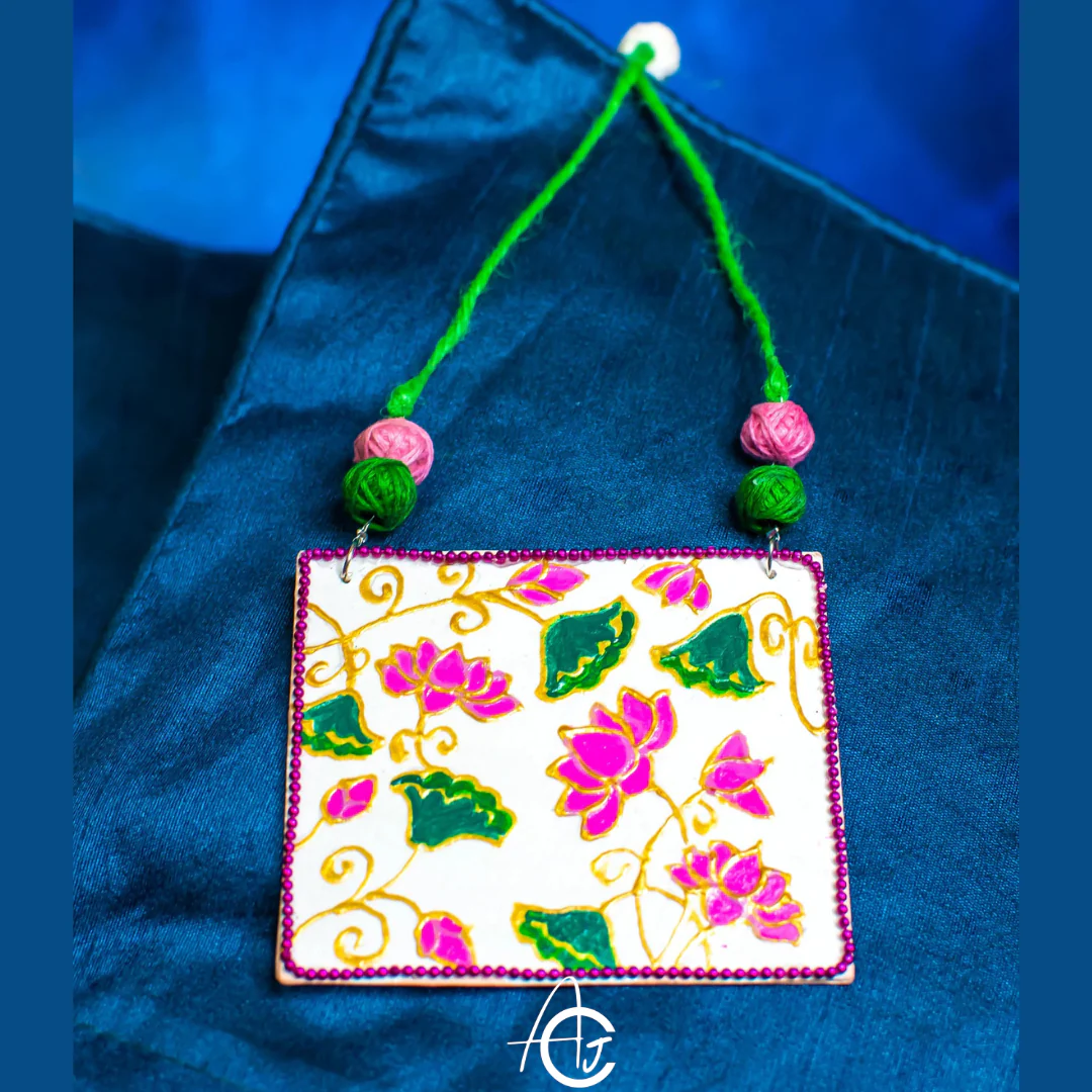 Statement Necklace set, Handpainted : Handmade - Image 5