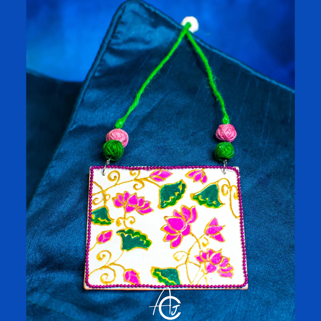 Statement Necklace, Handpainted : Handmade - Image 4