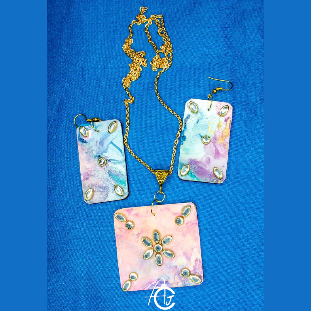 Fluid Necklace Set : Handmade - Image 4