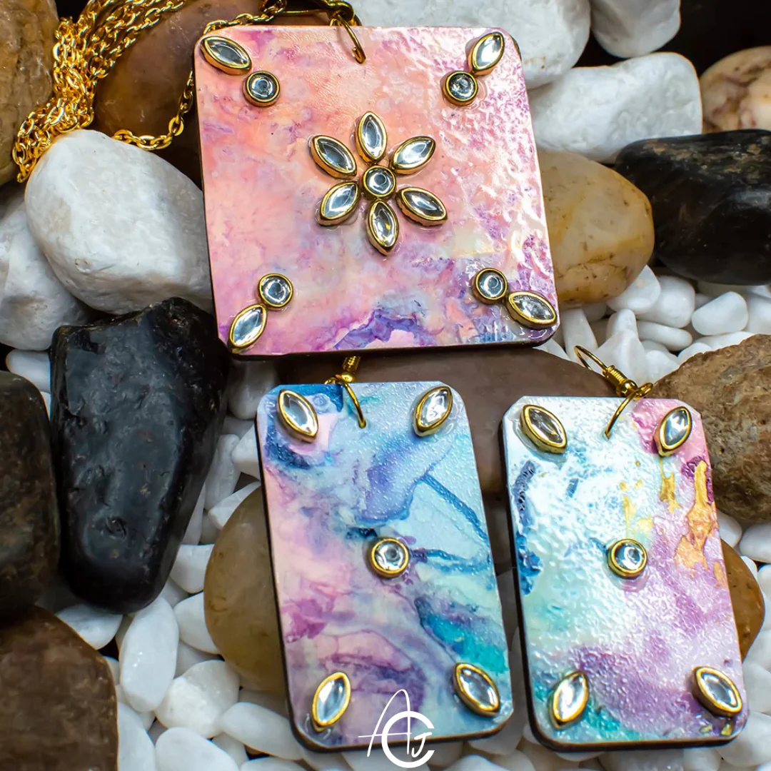 Fluid Necklace Set : Handmade - Image 5