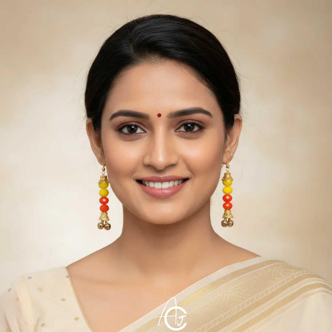 Statement Necklace Set, Handpainted : Handmade - Image 4