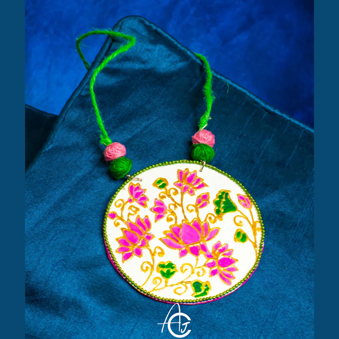 Statement Necklace, Handpainted : Handmade - Image 4