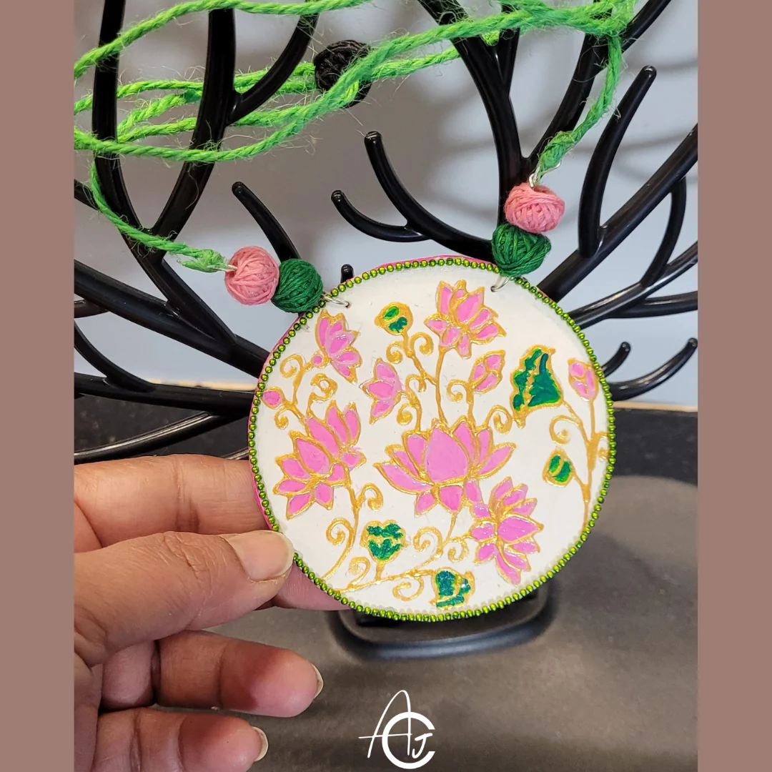 Statement Necklace, Handpainted : Handmade - Image 5