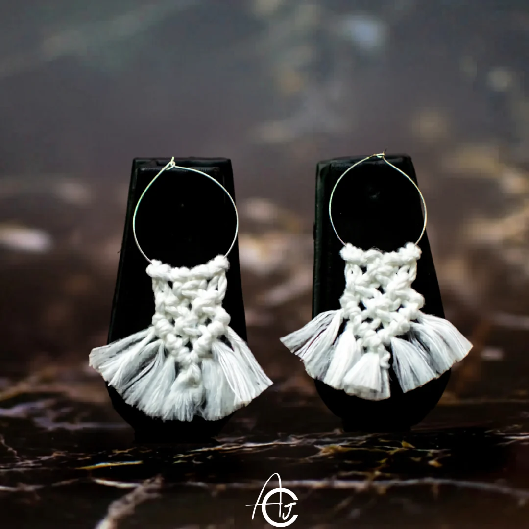 Macrame Earrings : Handmade - Image 5