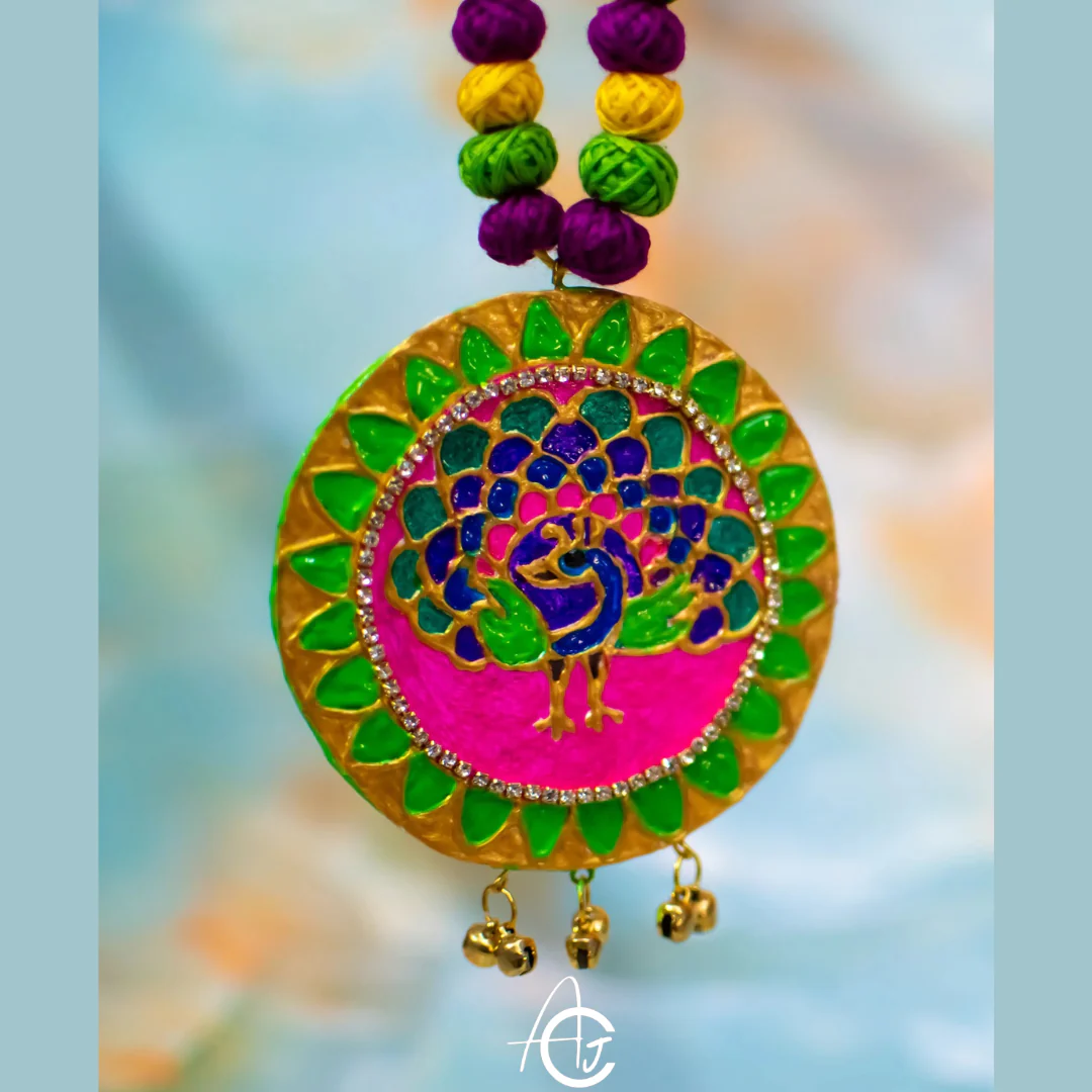 Statement Necklace, Handpainted : Handmade - Image 5