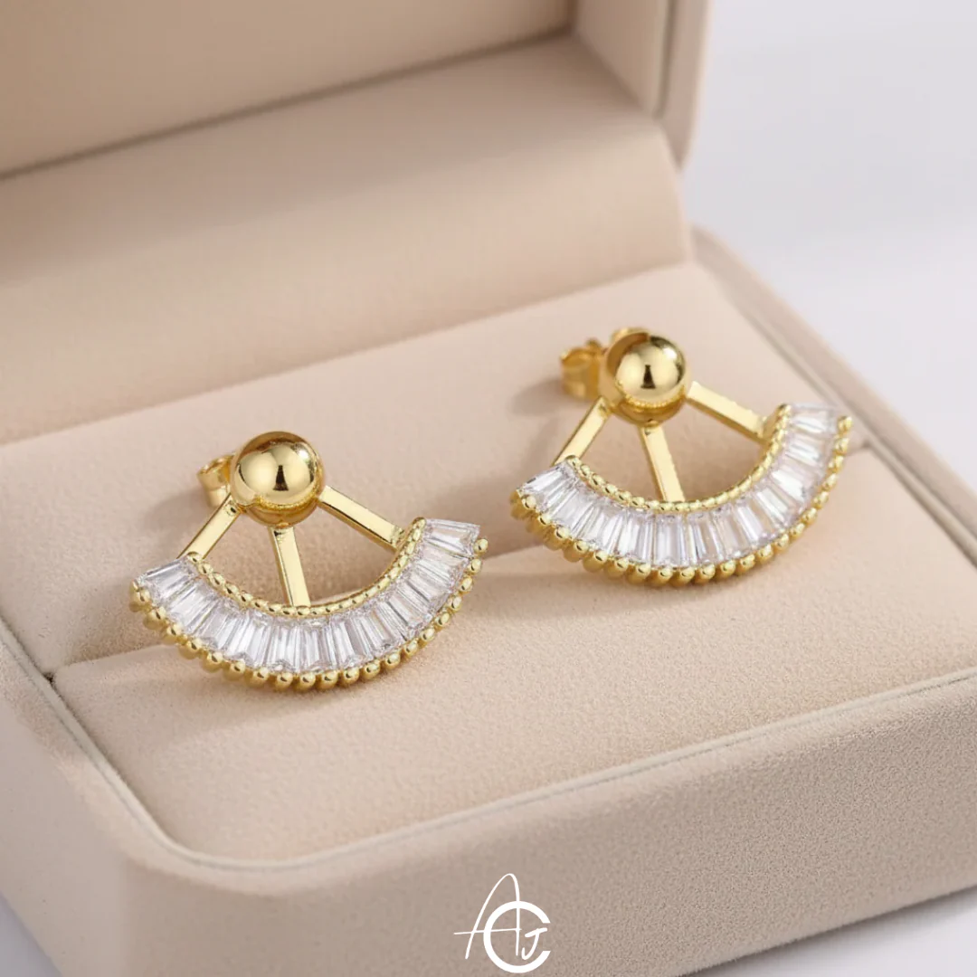 Minimalistic Crystal Earrings - Image 3