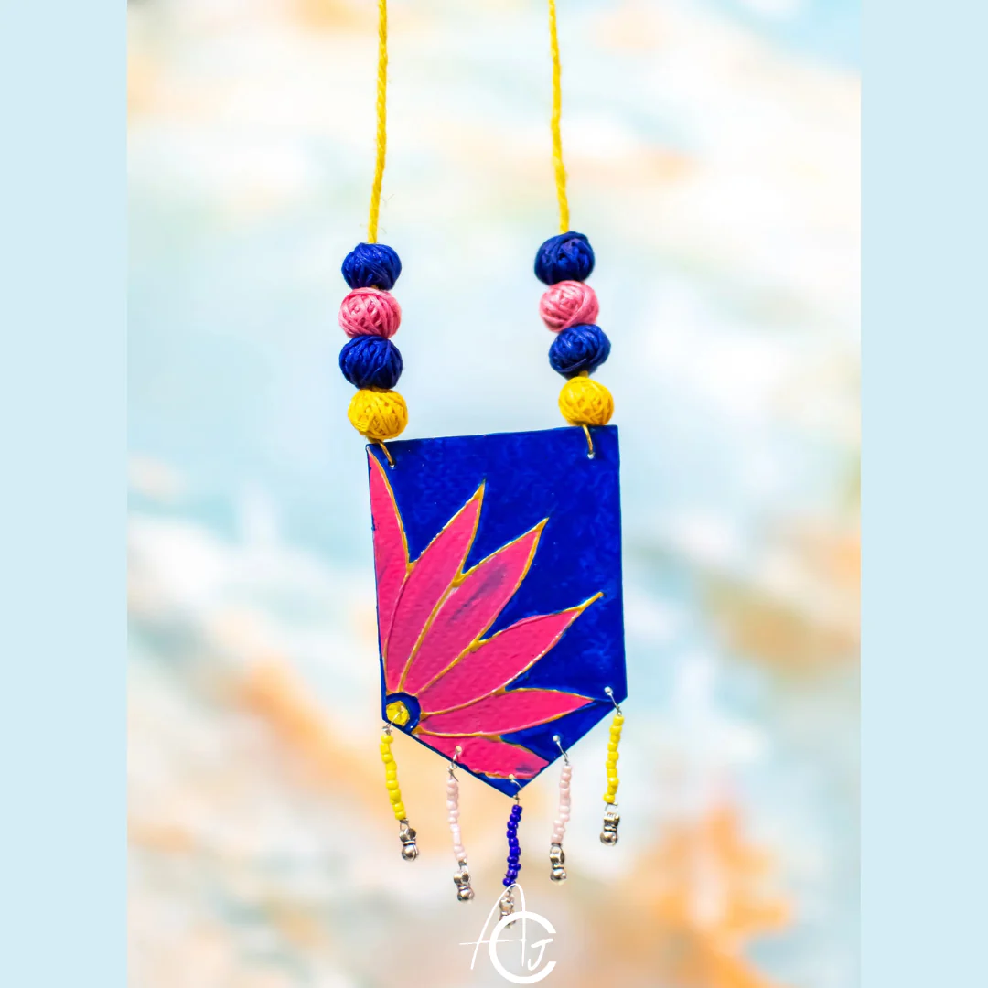 Statement Necklace, Handpainted : Handmade - Image 5