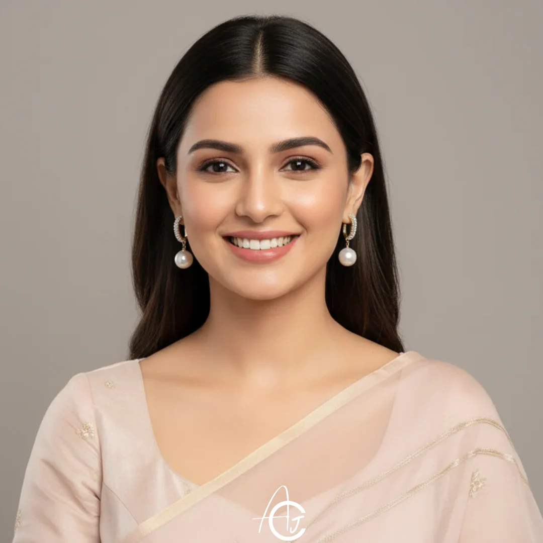 Pretty Pearl Crystal Earrings - Image 5