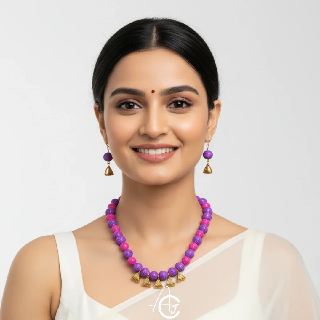 Beads Necklace Set : Handmade - Image 3