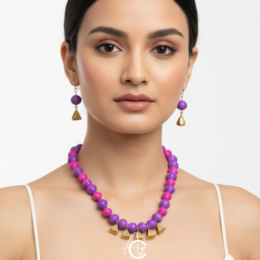 Beads Necklace Set : Handmade - Image 4