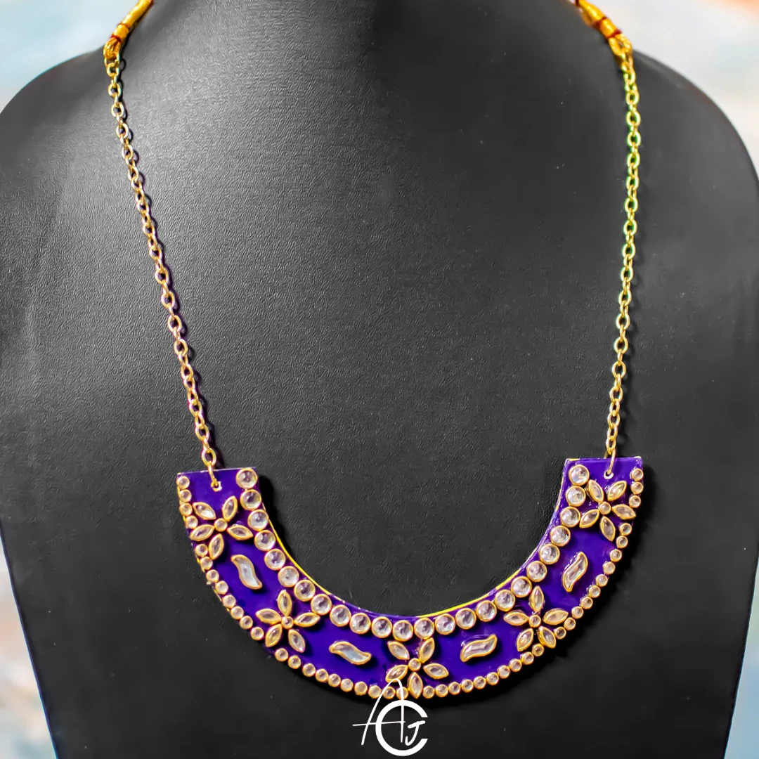 Statement Kundan Necklace : Handmade - Image 4