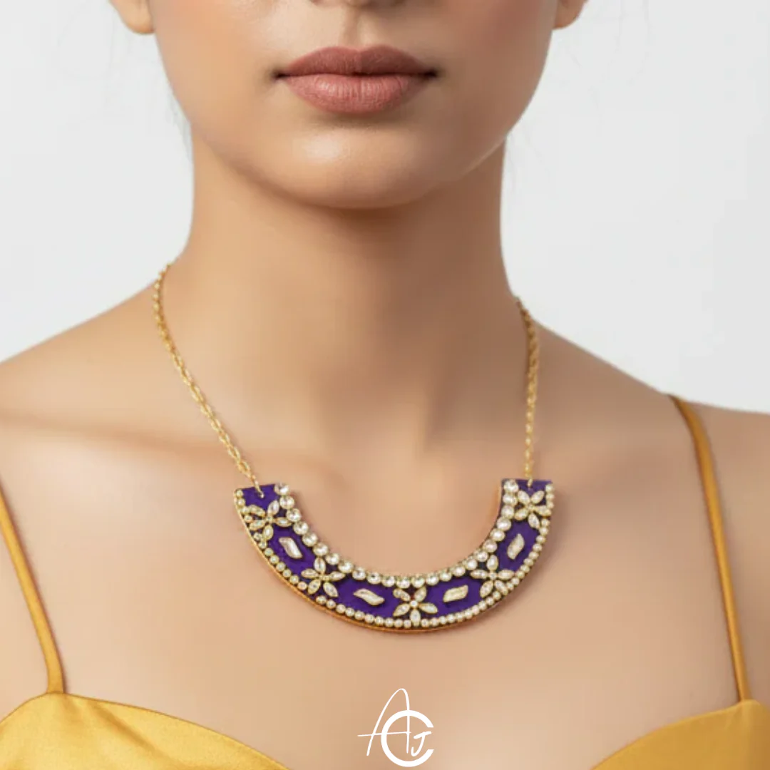 Statement Kundan Necklace : Handmade - Image 6