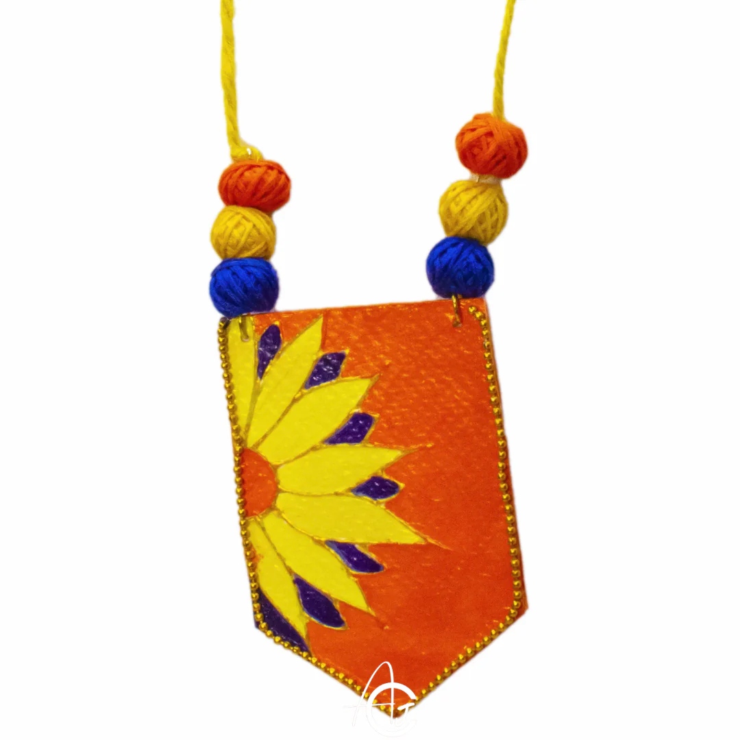Statement Necklace, Handpainted : Handmade - Image 5